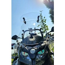 Ducati Uyumlu Deflektör Rüzgar Saptırıcı Siperlik Şeffaf Motor Camı Cam Uzatma Model 3