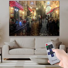 LED Işıklı Uzaktan Kumandalı Romantik Aşk Kanvas Tablo