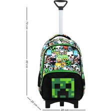 Dinozor Beslenme ve Kalemlikli 3'lü Set Ilkokul  Çekçekli Çanta - Katlanır Ayak , Termal Beslenme