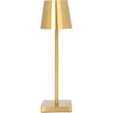 CATA -CT-8437- Şarjli Dim Edilebilir Masa Lambası Altın Renk Plastik Malzeme ile Modern Tasarım
