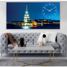 Saatli Kız Kulesi Panoramik Kanvas Tablo