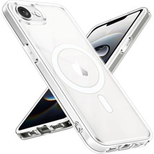 Newface Iphone 16E Kılıf Magneticsafe Şeffaf Silikon - Şeffaf Svlrs