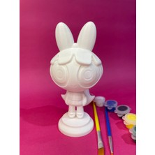 Powerpuff Girls – Blossom Figür Boyama Seti 15 cm 3D Yazıcı Üretimi + 6 Renk Akrilik Boya + 2 Fırça