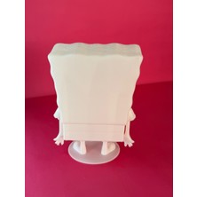Süngerbob Figür Boyama Seti – 15 cm | 3D Yazıcı Üretimi | 6 Renk Akrilik Boya + 2 Fırça