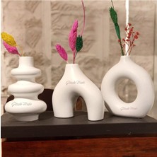 Gözdehobi Nordic Essence Craft Set | Dekoratif Minimal Kuru Çiçek Ev Dekorasyon Biblo Vazo Hediyelik
