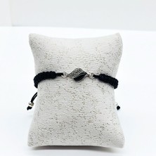 Tesbih Pasajı Damla Model Örgü İpli 925 Ayar Gümüş Kadın Bileklik