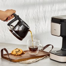 Karaca Just Coffee Aroma 2 In 1 Filtre Kahve ve Çay Demleme Makinesi Bej