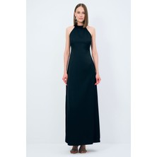 adL Night Zoom Halter Yaka Uzun Elbise