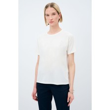 Love My Body Yuvarlak Yaka Viskon Tişört