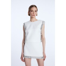 adL Mert Aslan Taş Detaylı Bluz