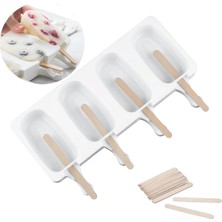 Magnum Dondurma Kalıbı-4'lü Büyük Boy Pratik Magnum Silikon Dondurma Kalıbı