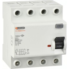 Günsan Elektrik Günsan Valta Kaçak Akım Rölesi AC Tip 6kA 30mA 25A 3 Kutup + Nötr