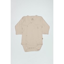 Bistyle Organik Natural Basic Style Kruvaze Uzun Kol Body BS17102 Bej