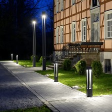 Mavora 60 cm Yürüyüş Yolu  Bahçe Aydınlatması | Modern Bollard Aydınlatma | Antrasit