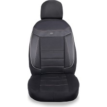 Dacia Duster Araçlara Uyumlu Oto Koltuk Kılıfı Seti - Venüs Serisi Siyah/beyaz