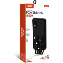 Aydoğan Ticaret44 Bpb4 Siyah 10.000MAH LED Işıklı Powerbank Siyah 4 Cihaz Aynı Anda Şarj Dahili