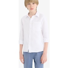 DeFacto Polo Yaka Oxford Uzun Kollu Okul Gömleği Erkek Çocuk T8854A625AU