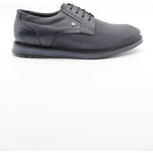 Koyu Lacivert Hakiki Deri Bağcıklı Classic Ayakkabı 1033250186