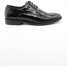 Siyah Hakiki Deri Bağcıklı Ceremony Rugan Ayakkabı 1033250178