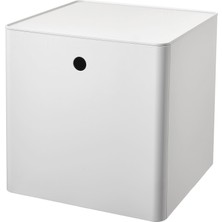 IKEA Kuggis Kapaklı Kutu Beyaz 32X32X32 cm Çok Amaçlı Depolama Organizer Istiflenebilir Şık Ev Ofis Düzenleyici