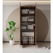 Floransa 4 Kapılı Flr4-Irf Ceviz - Antrasit Gardırop-Çok Amaçlı Dolap-Yüklük