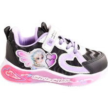 Kız Çocuk Siyah & Pembe Işıklı Spor Ayakkabı Sneakers
