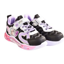 Kız Çocuk Siyah & Pembe Işıklı Spor Ayakkabı Sneakers