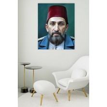 Özel Çizim Abdülhamit Han Kanvas Tablo Ev Duvar Salon Ofis Oda Hediyelik Dekarasyon Süsü Ölçü Seçini