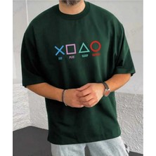 Malkoçbey Play Game Baskılı Oversize Unisex Basic T-Şihirt