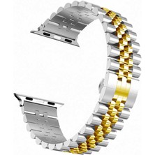 Kılıfolog Watch 40MM Uyumlu Krd-36 Metal Kordon Kflg - Gümüş-Gold