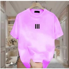Maloçbey 3 Çizgi Baskılı Oversize Unisex Basic O Yaka T-Shirt