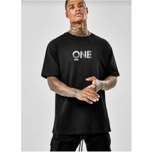 Malkoçbey One Baskılı Oversize Unisex Basic T-Shirt