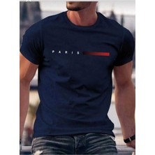 Malkoçbey Kısa Çizgi Paris Baskılı Oversize Unisex Basic T-Shirt