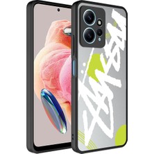 Kılıfolog Xiaomi Redmi Note 12 4g Kılıf Aynalı Desenli Kamera Korumalı Parlak Kflg Mirror Kapak-Yazı