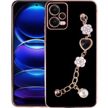 Kılıfolog Xiaomi Redmi Note 12 5g Kılıf El Tutamaçlı Kamera Korumalı Kflg Taka Silikon Kapak-Siyah