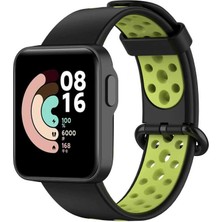 Kılıfolog Xiaomi Redmi Watch 2 Lite Krd-02 Uyumlu Kordon Kflg - Siyah-Yeşil
