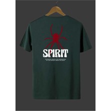 Malkoçbey Spirint Baskılı Oversize Unisex Basic T-Shirt