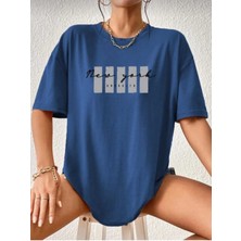 Malkoçbey Newyork Broklıyn Baskılı Oversize Unisex Basic T-Shirt