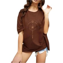 Malkoçbey Terazi Baskılı Oversize Unisex Basic T-Şihirt