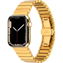 Kılıfolog ​​​watch 7 45MM Kordon Uyumlu Krd-79 Metal Strap Kayış Kflg - Gold