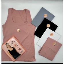 6014 Kare Yaka Kadın Penye Atlet