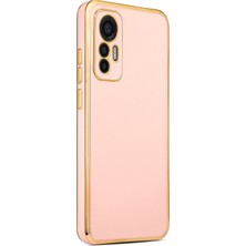 Xiaomi Xiaomi 12 Lite Kılıf Kflg Bark Kapak-Rose Gold