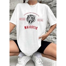 Kozia Outdoors Çizgi Film Karakterleri  Baskılı Oversize Basic O Yaka Unisex T-Shirt