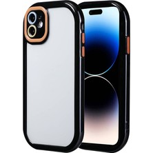 Kılıfolog Apple iPhone 11 Kılıf Kamera Korumalı Renkli Kenar ve Çerçeve Tasarımlı Kflg Vitamin Kapak-Siyah