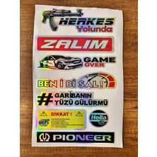 Oto Arka Cam Yazısı Hologramlı  Yan Kapı, Yan Cam Stickerı Herkes Yolunda