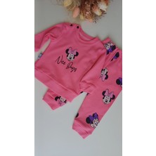 Kız Çocuk 9-24 Ay Minnie Mouse Bisiklet Yaka Kız Takım