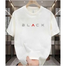 Maloçbey Modern Black Baskılı Oversize Unisex Basic O Yaka T-Shirt