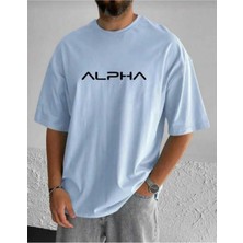 Malkoçbey Alpha Baskılı Oversize Basic T-Shirt