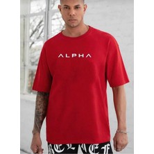 Malkoçbey Alpha Baskılı Oversize Basic T-Shirt