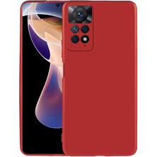Xiaomi Redmi Note 11 Pro 5g Kılıf Kflg Premier Silikon Kapak-Kırmızı